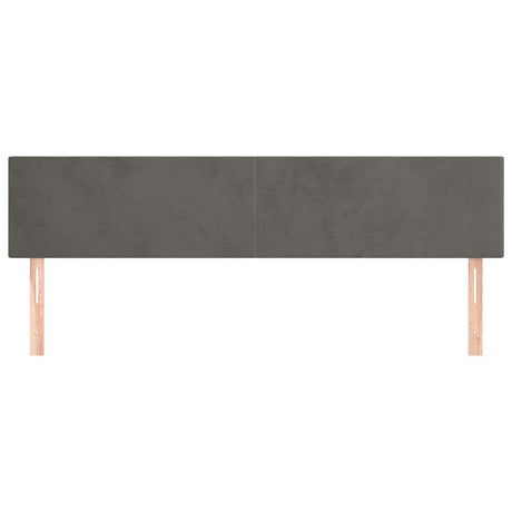 Vidaxl hoofdborden 200x5x78 88 cm fluweel donkergrijs