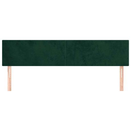 Vidaxl hoofdborden 200x5x78 88 cm fluweel donkergroen