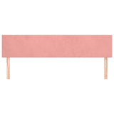 Vidaxl hoofdborden 200x5x78 88 cm fluweel roze