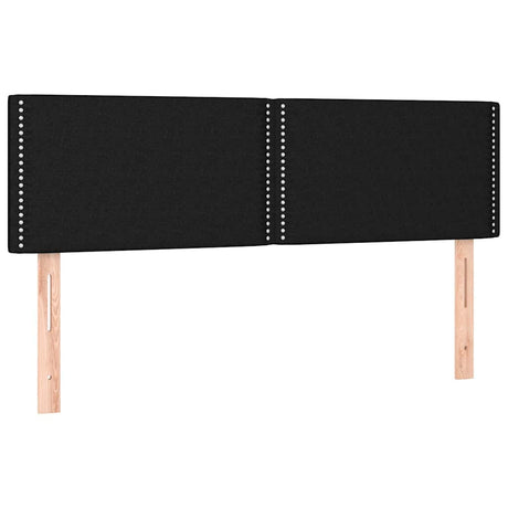 Vidaxl hoofdborden 144x5x78 88 cm stof zwart