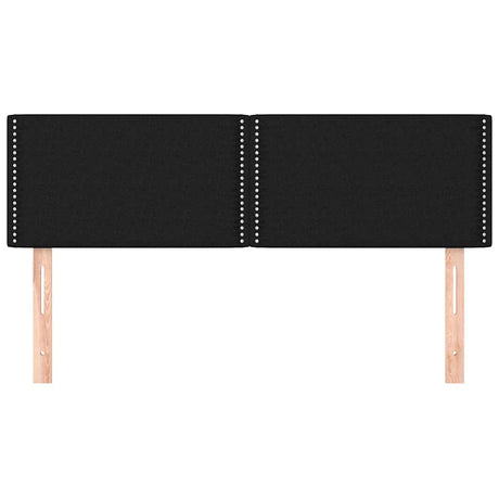 Vidaxl hoofdborden 144x5x78 88 cm stof zwart