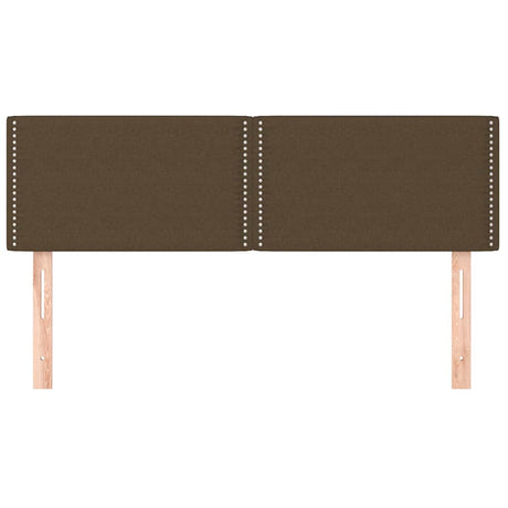 Vidaxl hoofdborden 144x5x78 88 cm stof donkerbruin