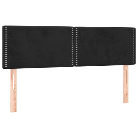 Vidaxl hoofdborden 144x5x78 88 cm fluweel zwart
