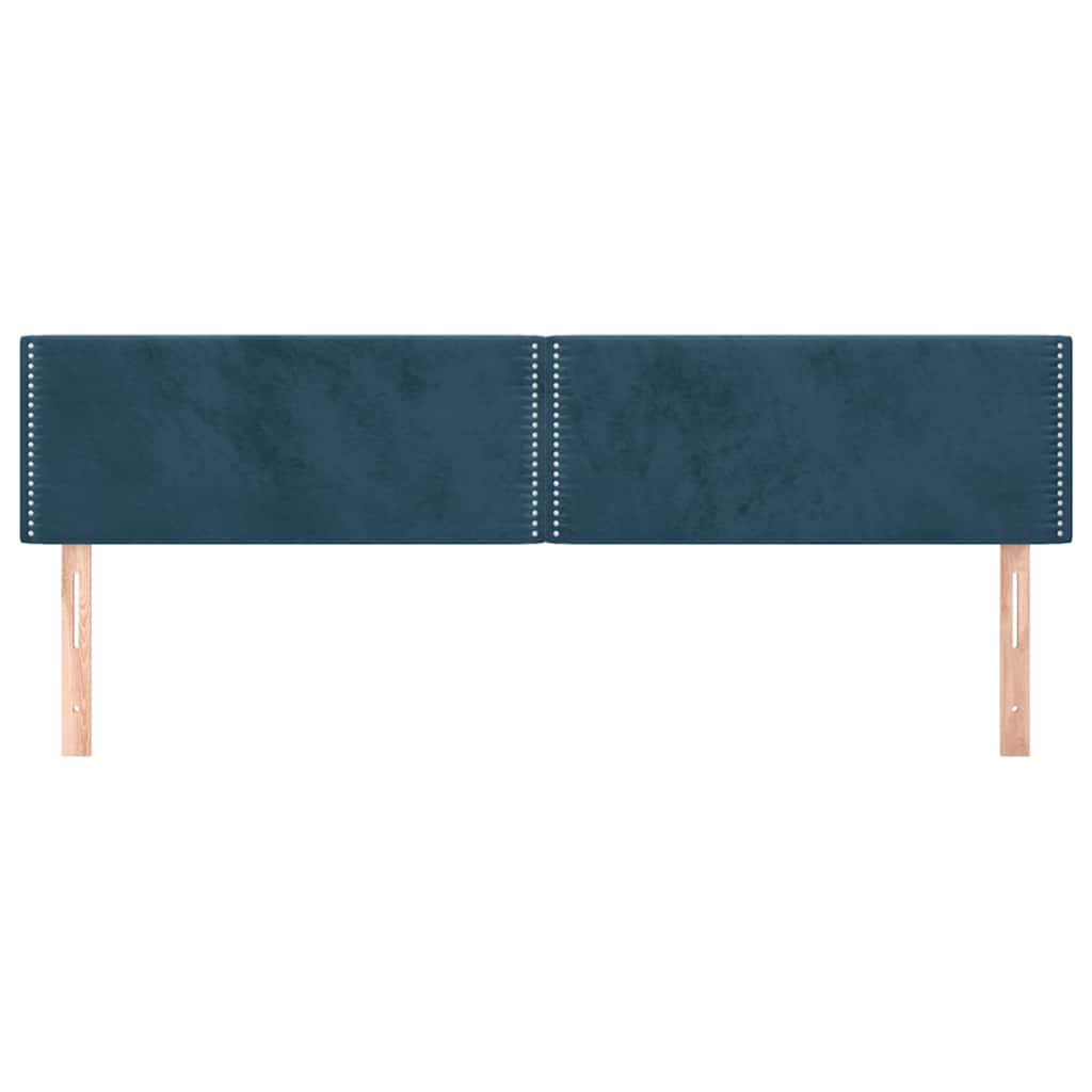 Vidaxl hoofdborden 2 st 80x5x78 88 cm fluweel donkerblauw