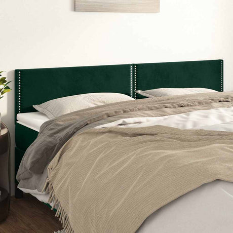 Vidaxl hoofdborden 180x5x78 88 cm fluweel donkergroen