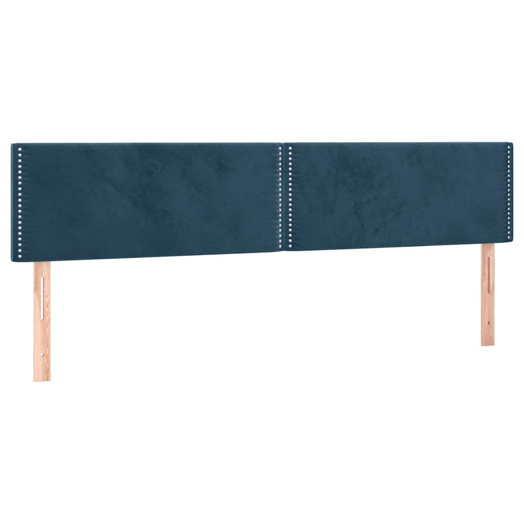 Vidaxl hoofdborden 2 st 90x5x78 88 cm fluweel donkerblauw