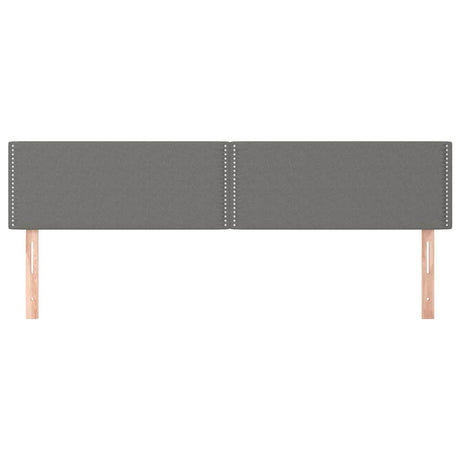 Vidaxl hoofdborden 200x5x78 88 cm stof donkergrijs
