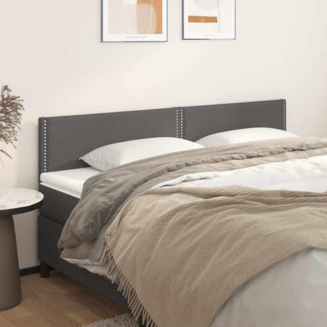 Vidaxl hoofdborden 200x5x78 88 cm kunstleer grijs