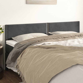 Vidaxl hoofdborden 200x5x78 88 cm fluweel donkergrijs