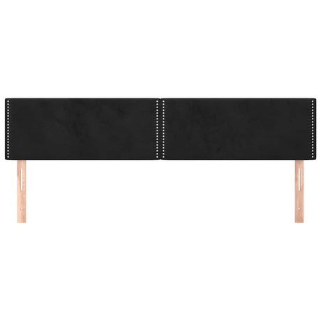 Vidaxl hoofdborden 200x5x78 88 cm fluweel zwart