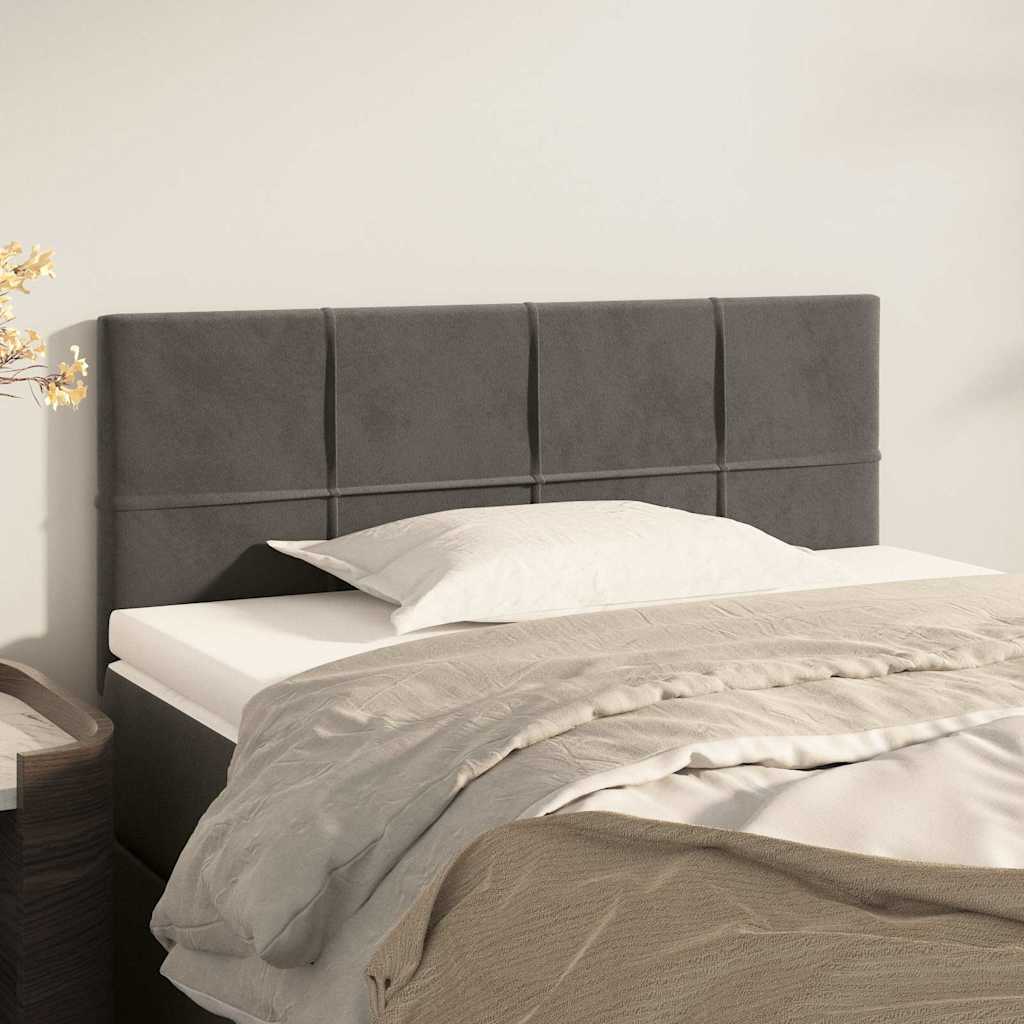 Vidaxl hoofdbord 80x5x78 88 cm fluweel donkergrijs