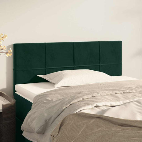 Vidaxl hoofdbord 100x5x78 88 cm fluweel donkergroen