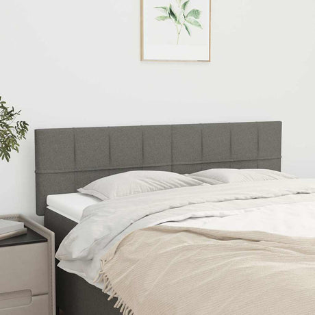 Vidaxl hoofdborden 144x5x78 88 cm stof donkergrijs