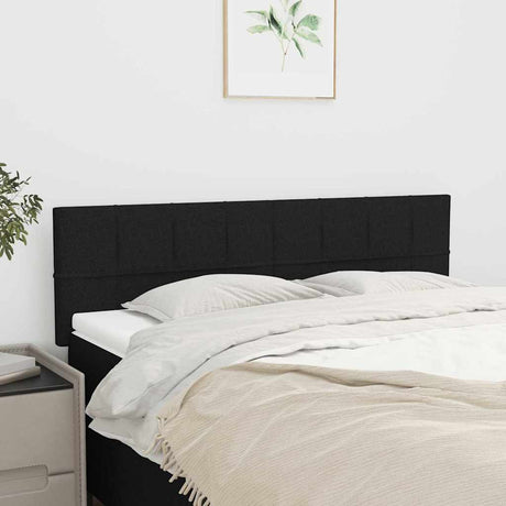 Vidaxl hoofdborden 144x5x78 88 cm stof zwart