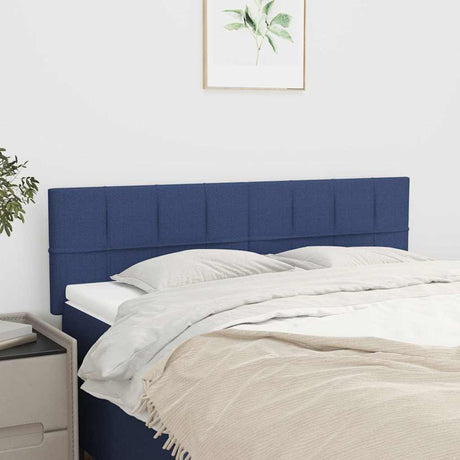 Vidaxl hoofdborden 144x5x78 88 cm stof blauw