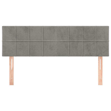 Vidaxl hoofdborden 144x5x78 88 cm fluweel lichtgrijs