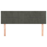 Vidaxl hoofdborden 2 st 72x5x78 88 cm fluweel donkergrijs