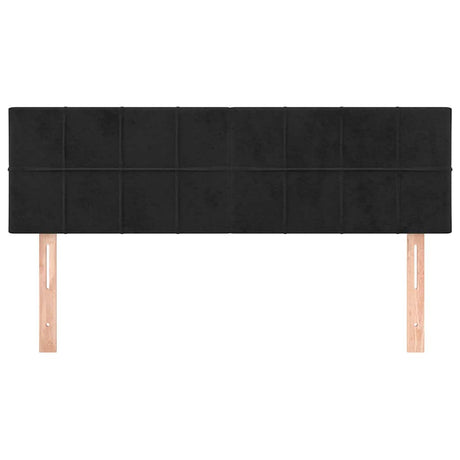 Vidaxl hoofdborden 144x5x78 88 cm fluweel zwart