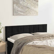 Vidaxl hoofdborden 144x5x78 88 cm fluweel zwart