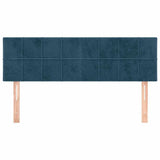 Vidaxl hoofdborden 144x5x78 88 cm fluweel donkerblauw