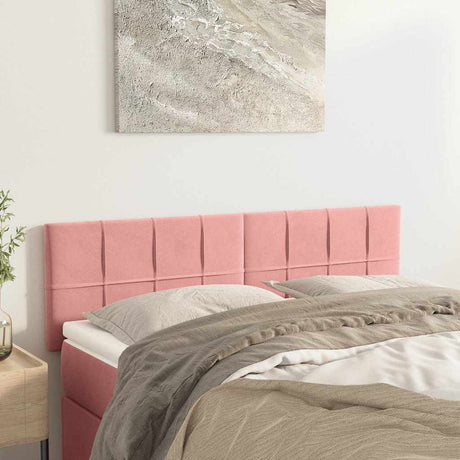 Vidaxl hoofdborden 144x5x78 88 cm fluweel roze