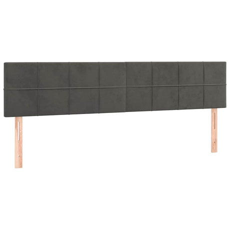 Vidaxl hoofdborden 160x5x78 88 cm fluweel donkergrijs