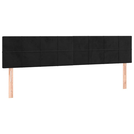 Vidaxl hoofdborden 160x5x78 88 cm fluweel zwart