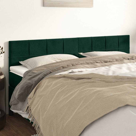 Vidaxl hoofdborden 160x5x78 88 cm fluweel donkergroen