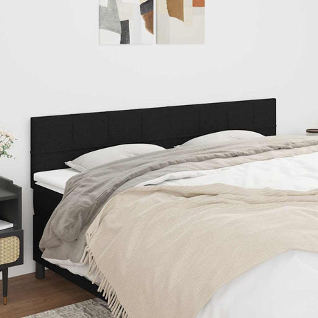 Vidaxl hoofdborden 180x5x78 88 cm stof zwart