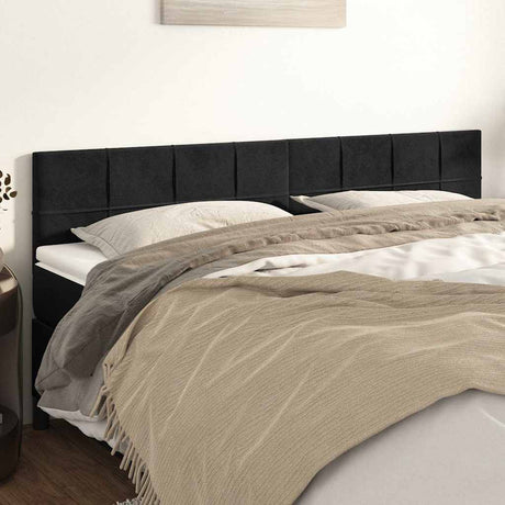 Vidaxl hoofdborden 180x5x78 88 cm fluweel zwart