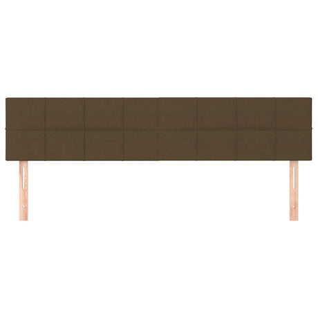 Vidaxl hoofdborden 200x5x78 88 cm stof donkerbruin