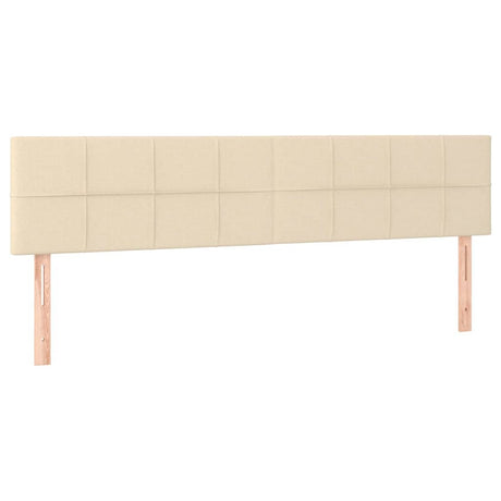 Vidaxl hoofdborden 200x5x78 88 cm stof crèmekleurig