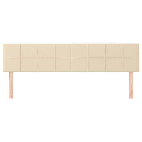 Vidaxl hoofdborden 200x5x78 88 cm stof crèmekleurig