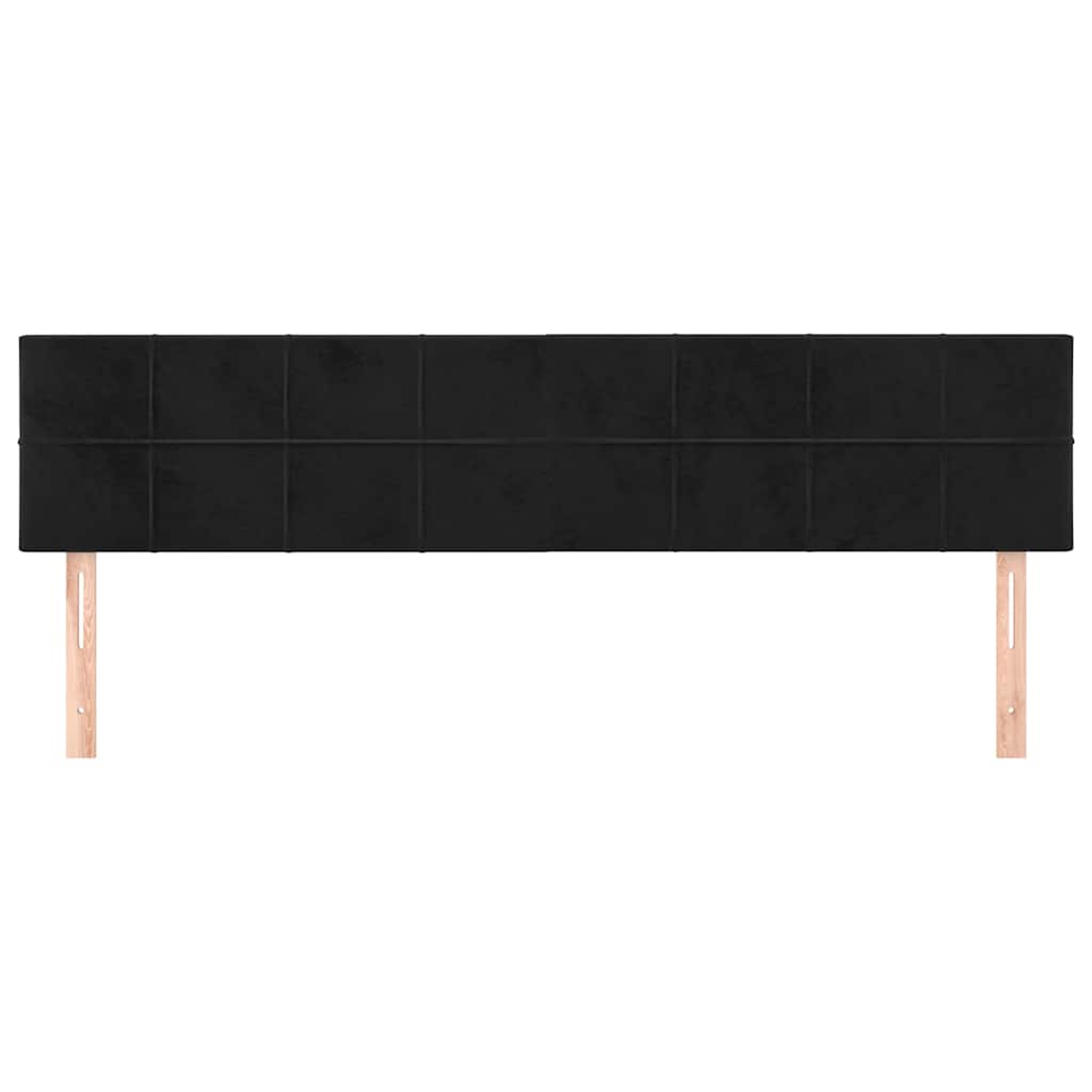 Vidaxl hoofdborden 200x5x78 88 cm fluweel zwart