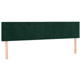 Vidaxl hoofdborden 2 st 100x5x78 88 cm fluweel donkergroen