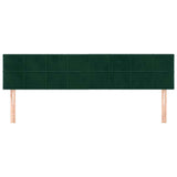 Vidaxl hoofdborden 2 st 100x5x78 88 cm fluweel donkergroen