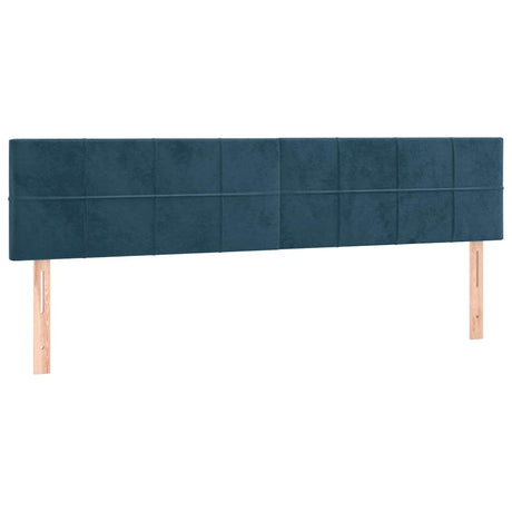 Vidaxl hoofdborden 200x5x78 88 cm fluweel donkerblauw
