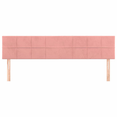 Vidaxl hoofdborden 200x5x78 88 cm fluweel roze