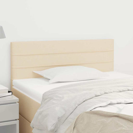 Vidaxl hoofdbord 80x5x78 88 cm stof crèmekleurig