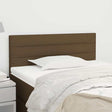 Vidaxl hoofdbord 100x5x78 88 cm stof donkerbruin