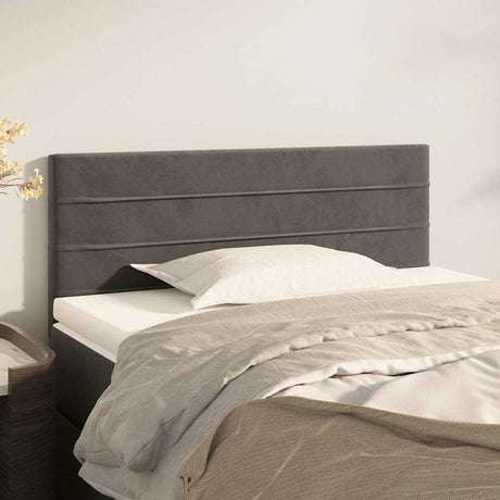 Vidaxl hoofdbord 100x5x78 88 cm fluweel donkergrijs