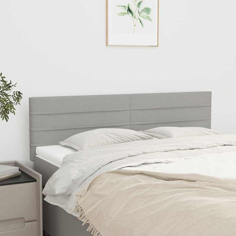 Vidaxl hoofdborden 144x5x78 88 cm stof lichtgrijs