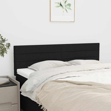 Vidaxl hoofdborden 144x5x78 88 cm stof zwart