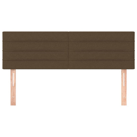 Vidaxl hoofdborden 144x5x78 88 cm stof donkerbruin