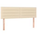 Vidaxl hoofdborden 144x5x78 88 cm stof crèmekleurig