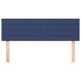 Vidaxl hoofdborden 144x5x78 88 cm stof blauw