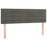 Vidaxl hoofdborden 144x5x78 88 cm fluweel donkergrijs