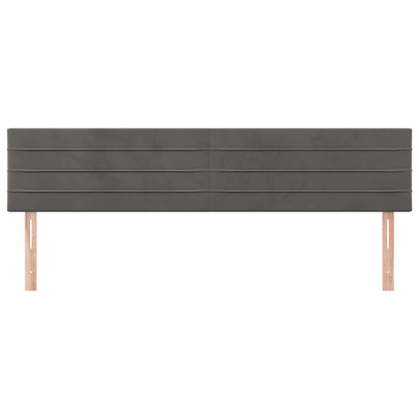 Vidaxl hoofdborden 160x5x78 88 cm fluweel donkergrijs
