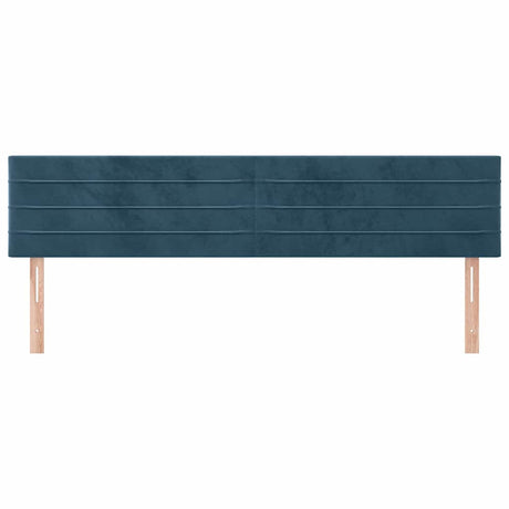Vidaxl hoofdborden 160x5x78 88 cm fluweel donkerblauw