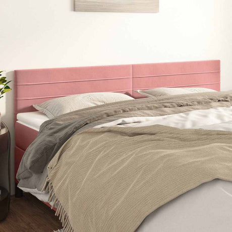 Vidaxl hoofdborden 160x5x78 88 cm fluweel roze
